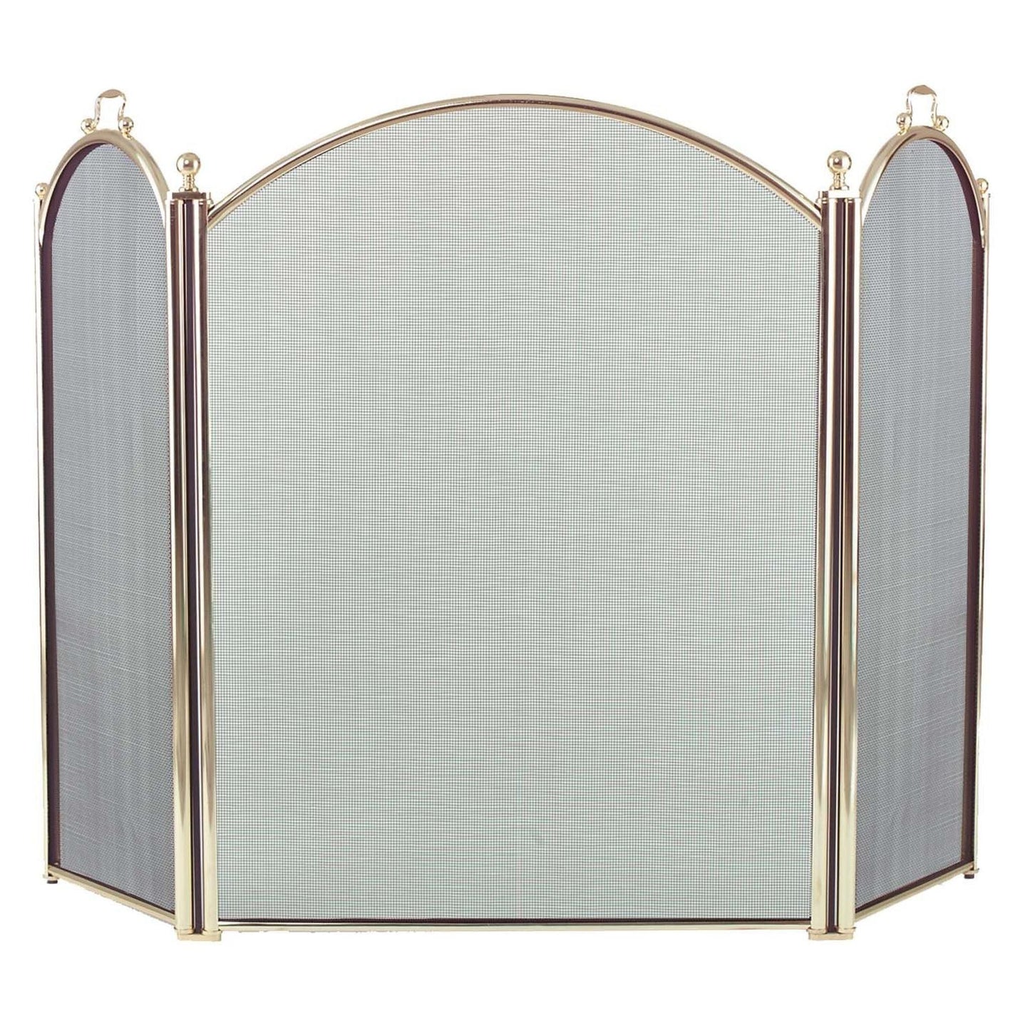 Dagan Industries 52" x 34" Polished Brass Three Fold Arched Panel Screen