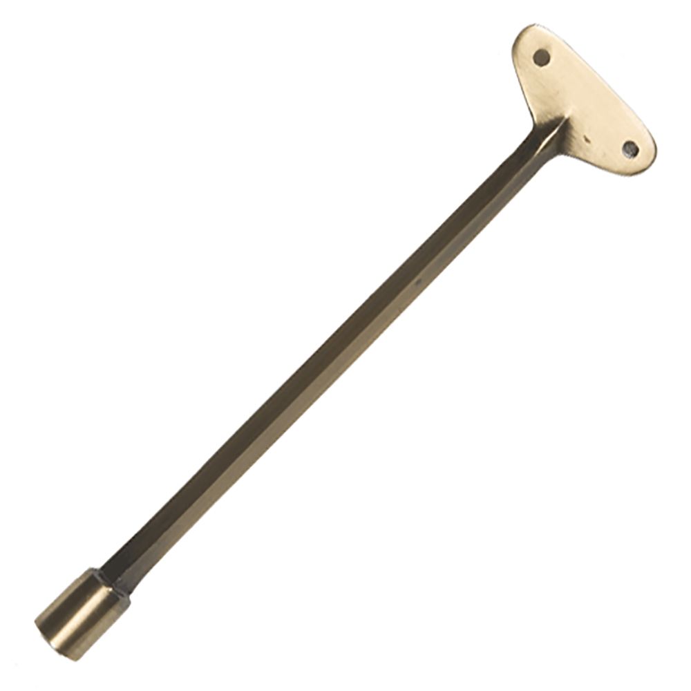 Dagan Industries 8" Antique Brass Gas Valve Key for 1/4" Socket