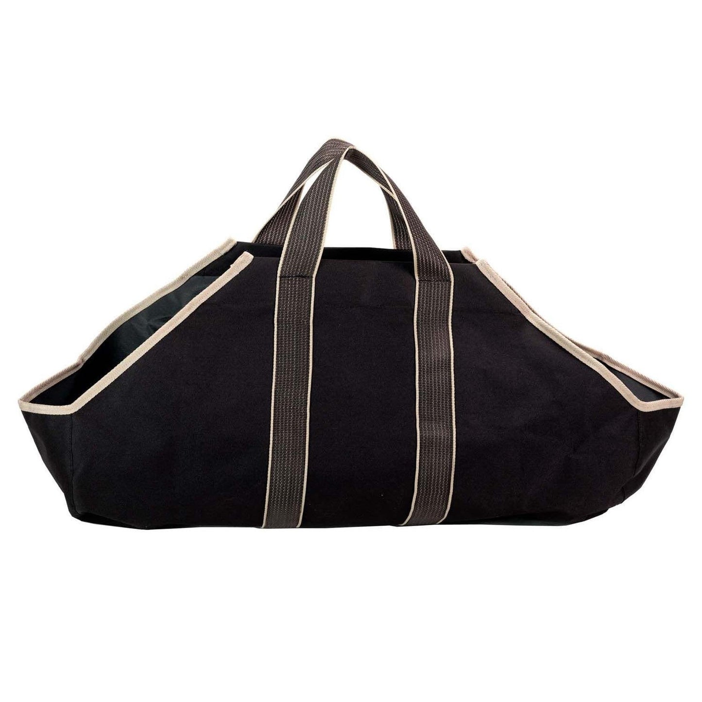 Dagan Industries 9" x 36" Black and Tan Canvas Log Carrier with Handles