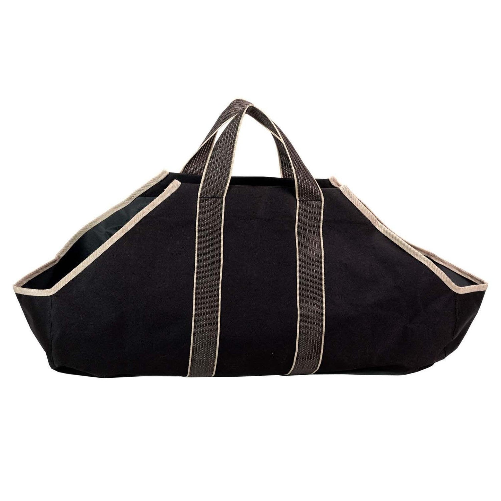 Dagan Industries 9" x 36" Black and Tan Canvas Log Carrier with Handles