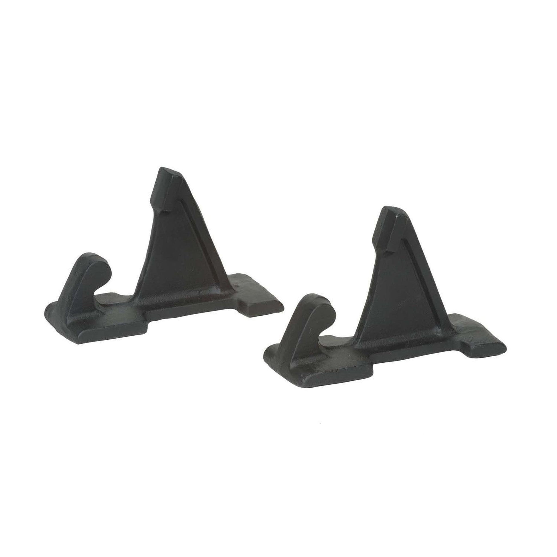 Dagan Industries Black Cast Iron Pair of Fireback Feet