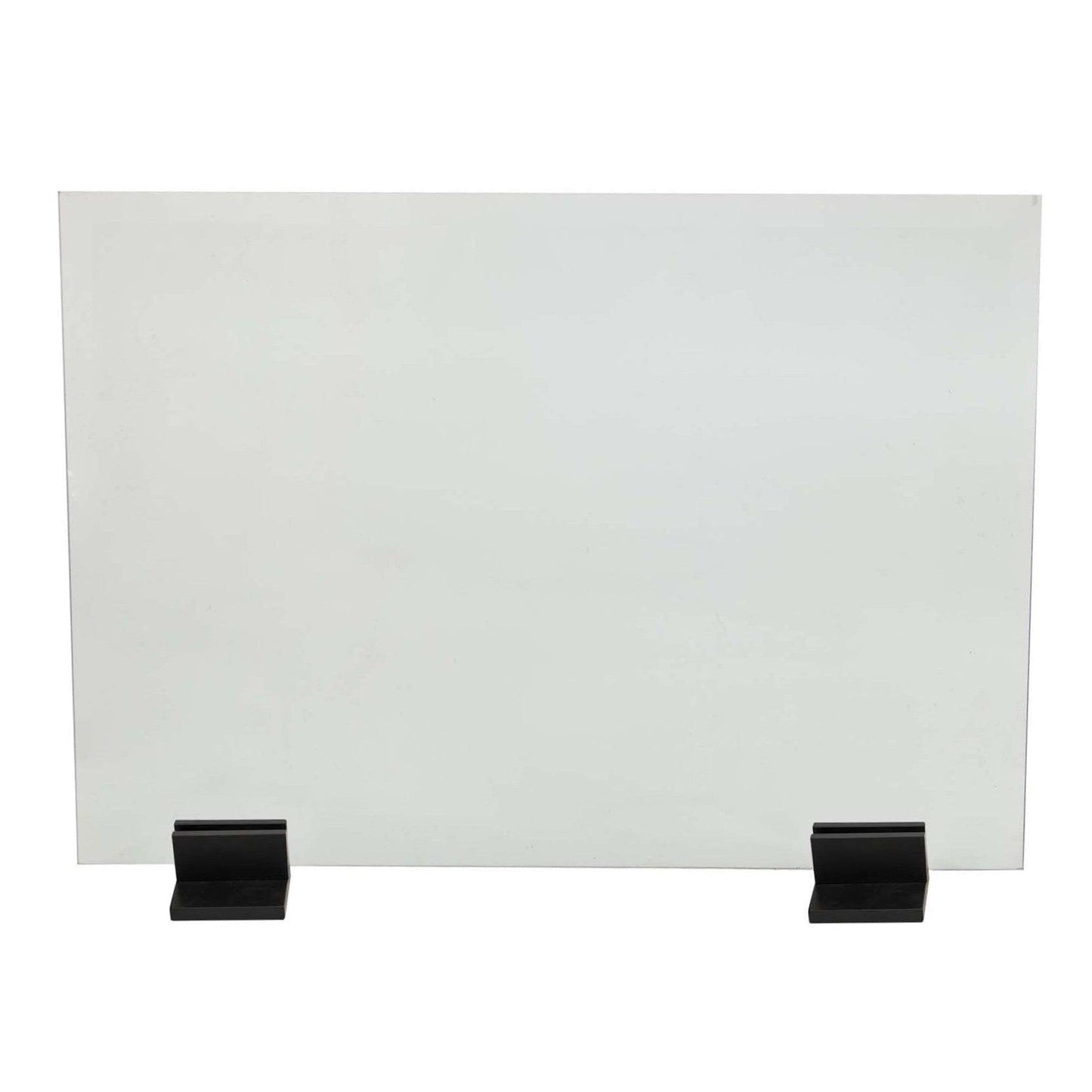 Dagan Industries Black Finish Pair of Glass Screen Bases