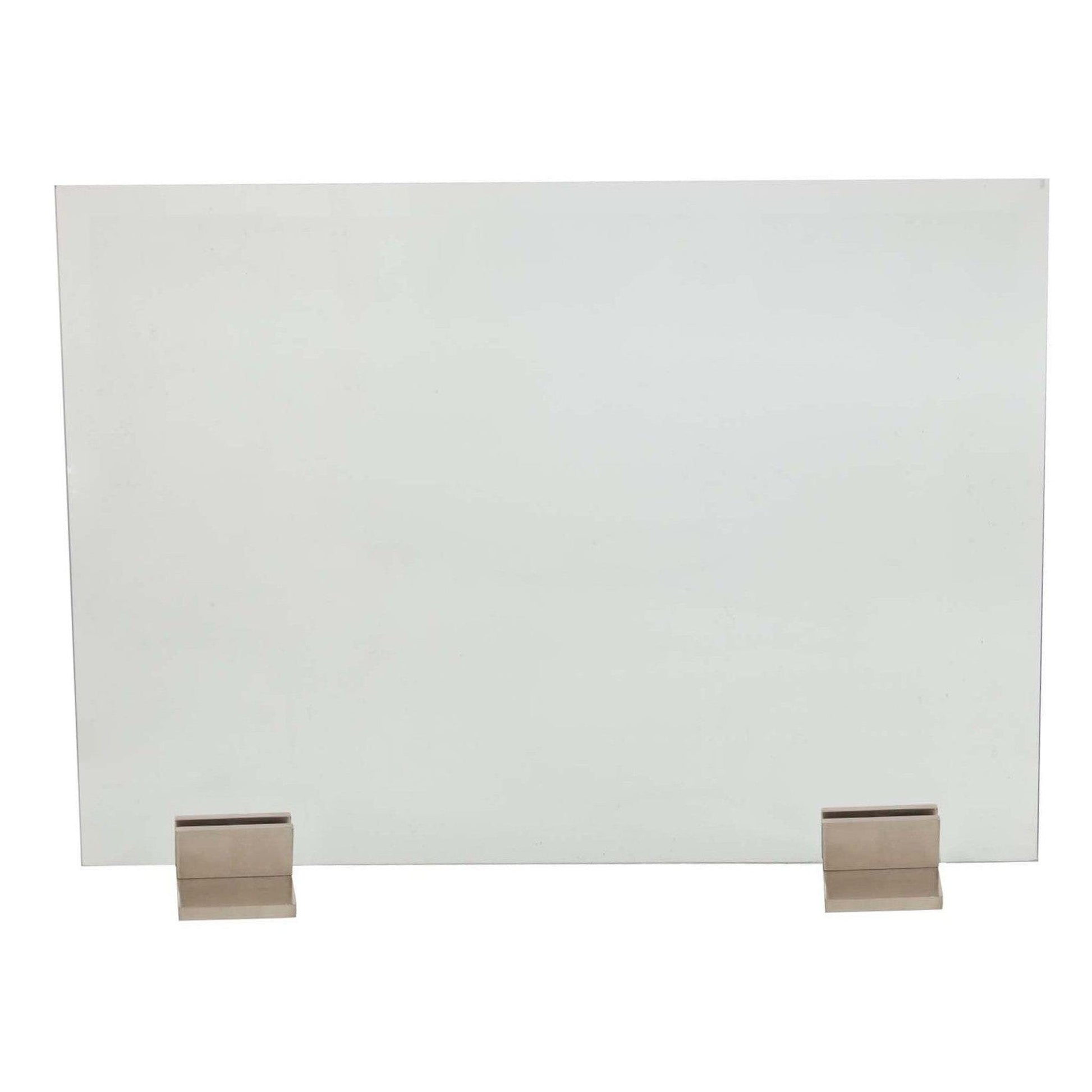 Dagan Industries Satin Nickel Finish Pair of Glass Screen Bases