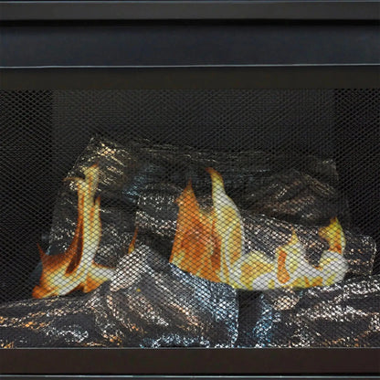 Design Specialties 36" Compact Tobacco 20,000 BTU Vent Free Natural Gas Fireplace with Wall Corner Combo