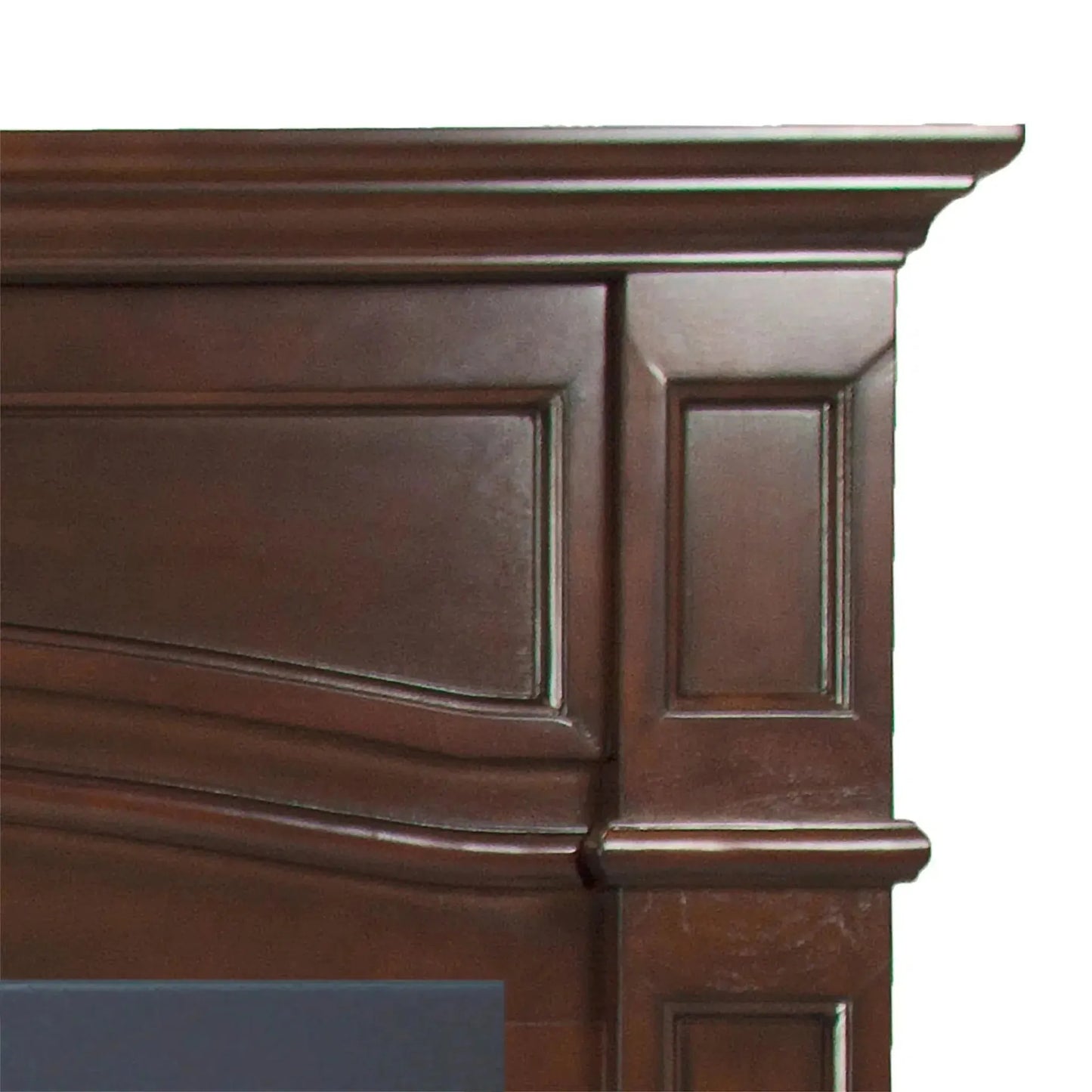 Design Specialties 36" Compact Tobacco 20,000 BTU Vent Free Natural Gas Fireplace with Wall Corner Combo