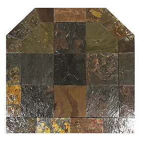 Diamond Hearths Radiant Traditional Edge 32" x 24" Type I Standard Board Peacock Slate Slate Ember Protection