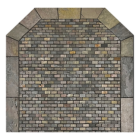 Diamond Hearths Radiant Traditional Edge 32" x 24" Type I Standard Board Western Flagstone Slate Ember Protection