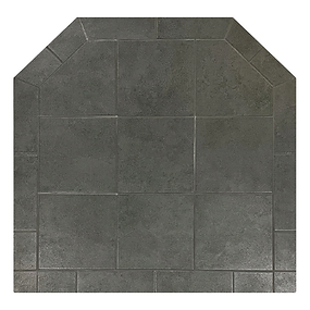 Diamond Hearths Radiant Traditional Edge 36" x 36" Type I Standard Board Black Midnight Tile Ember Protection