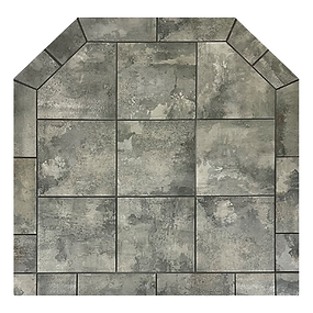 Diamond Hearths Radiant Traditional Edge 48" x 18" Type I Standard Board Navajo Nero Tile Ember Protection