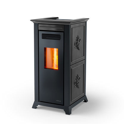 Dielle Ethesia Pellet Stove - Black Ceramic