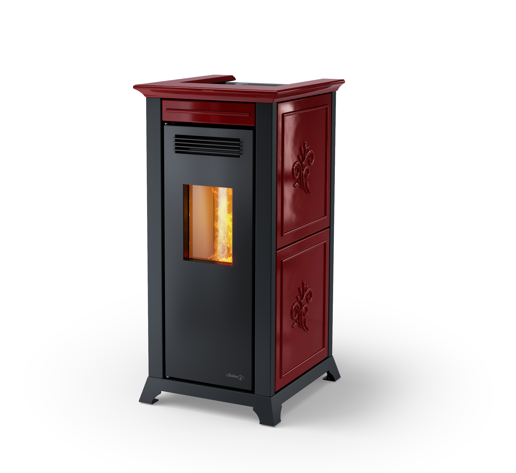 Dielle Ethesia Pellet Stove - Bordeaux Ceramic