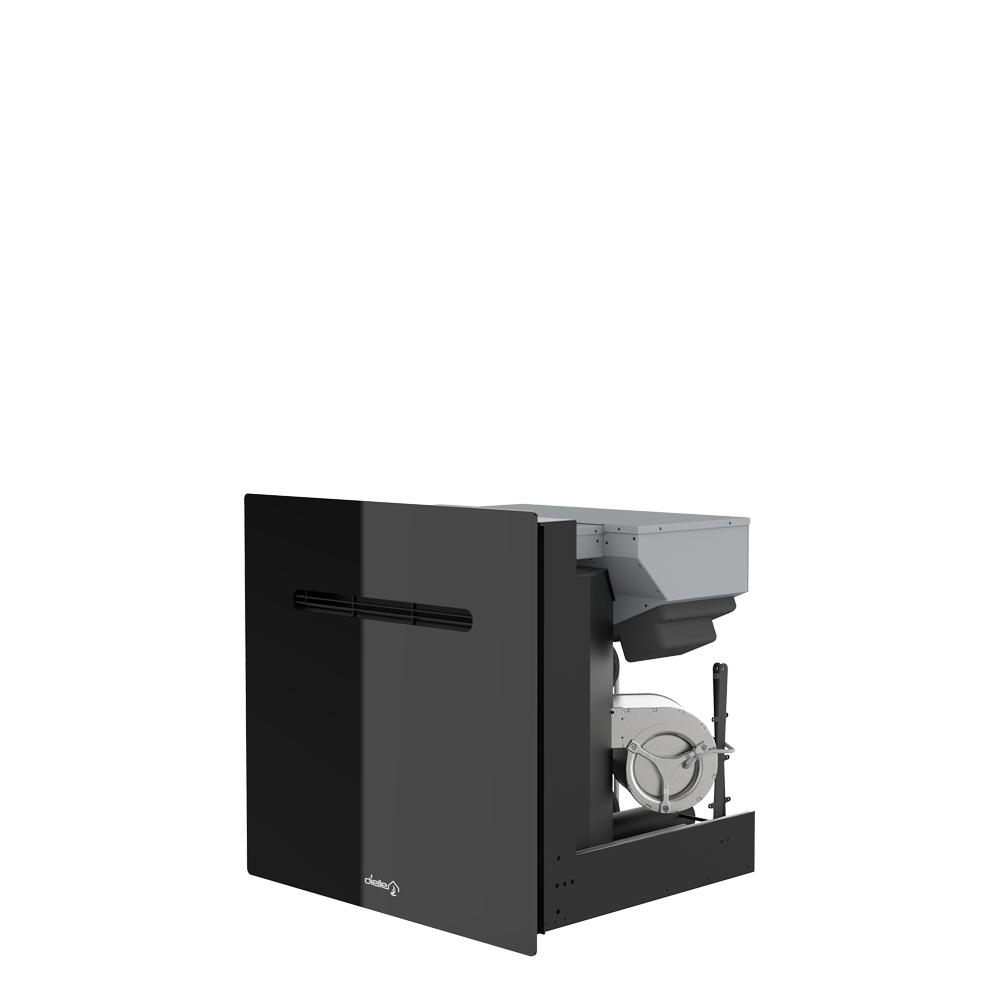 Dielle FBX Pellet Insert - Black Glass With Magic Black Glass Front (31.49" x 25.19")