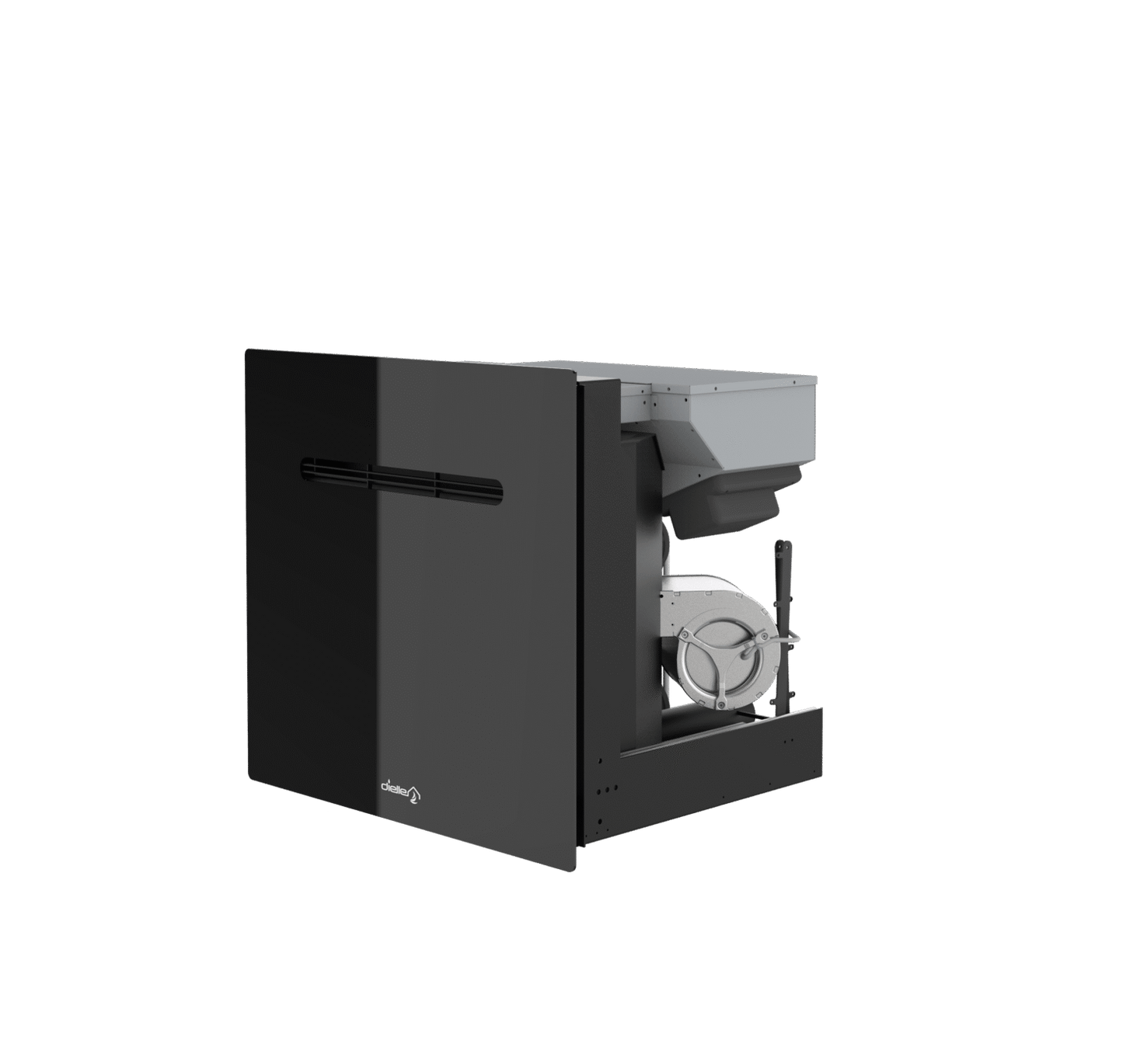 Dielle FBX Pellet Insert - Black Glass With Magic Black Glass Front (31.49" x 25.19")
