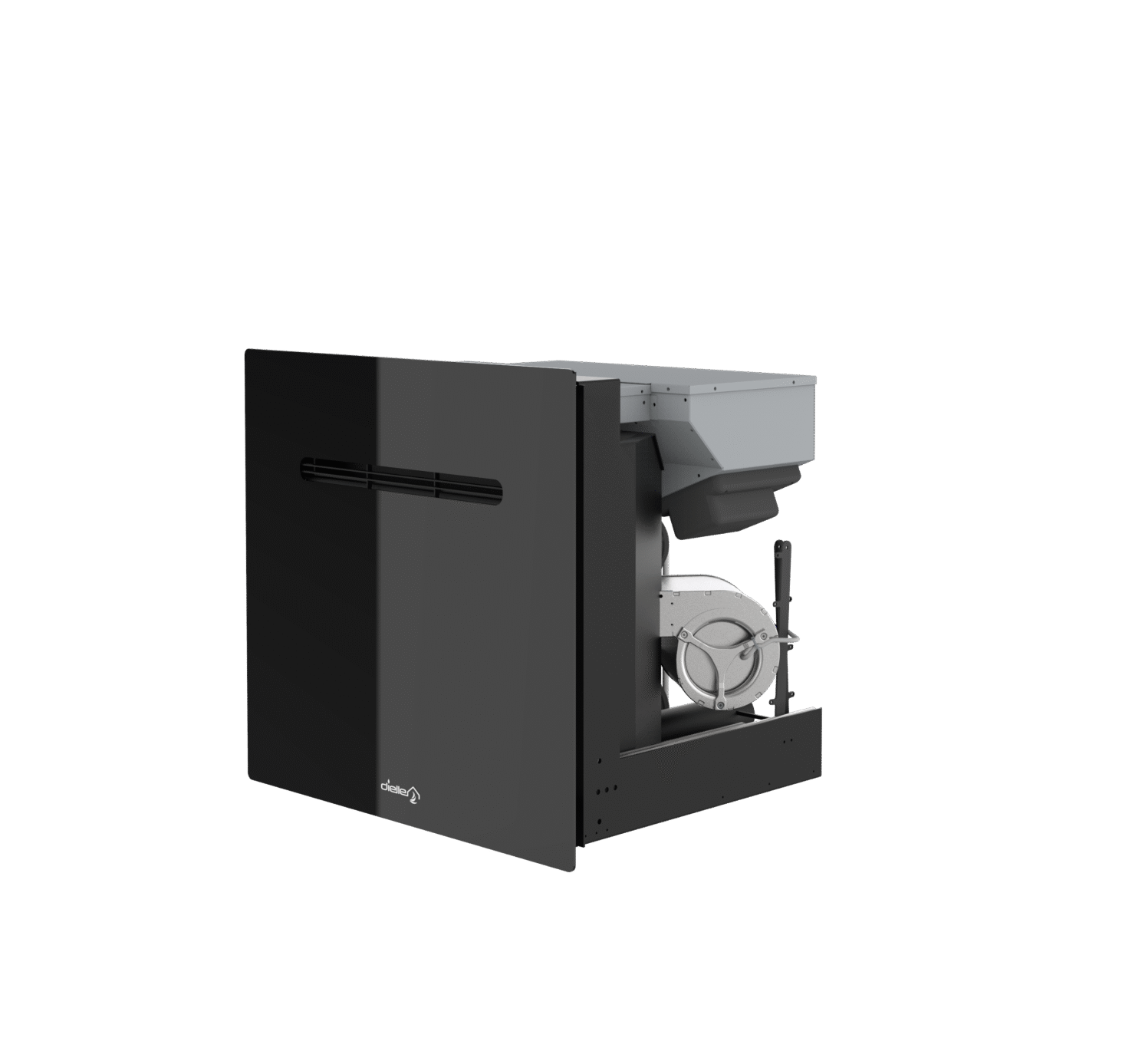 Dielle FBX Pellet Insert - Black Glass With Magic Black Glass Front (31.49" x 25.19")