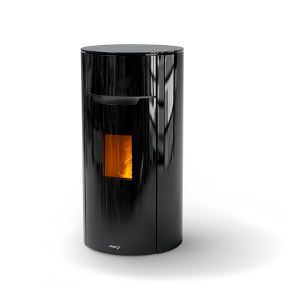 Dielle Round 70 Pellet Stove - Magic Black Glass