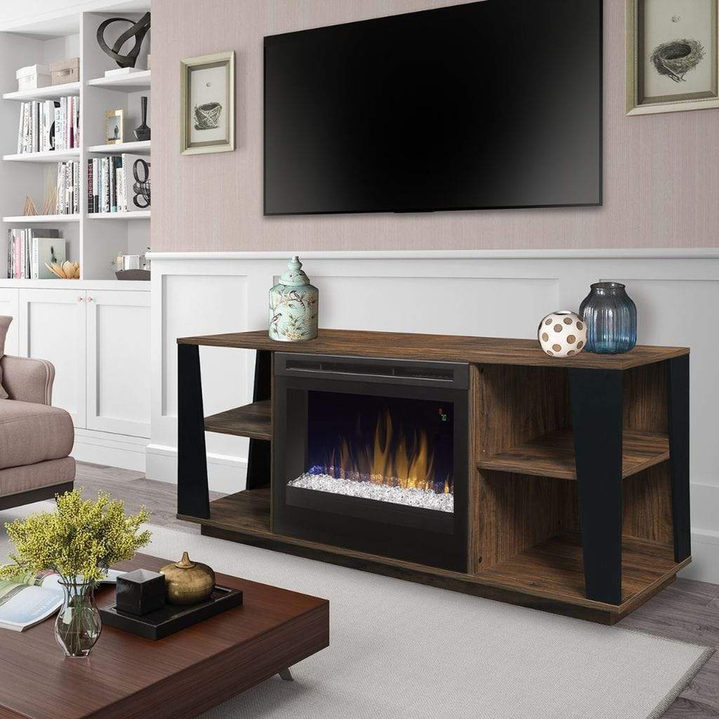 Dimplex Arlo 60" Media Console with 25"/26" Electric Firebox