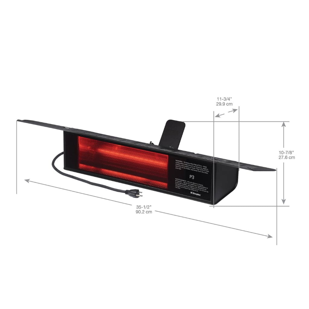 Dimplex DIRP Series 35" Outdoor/Indoor Wall-Mount Plug-In Electric Infrared Heater