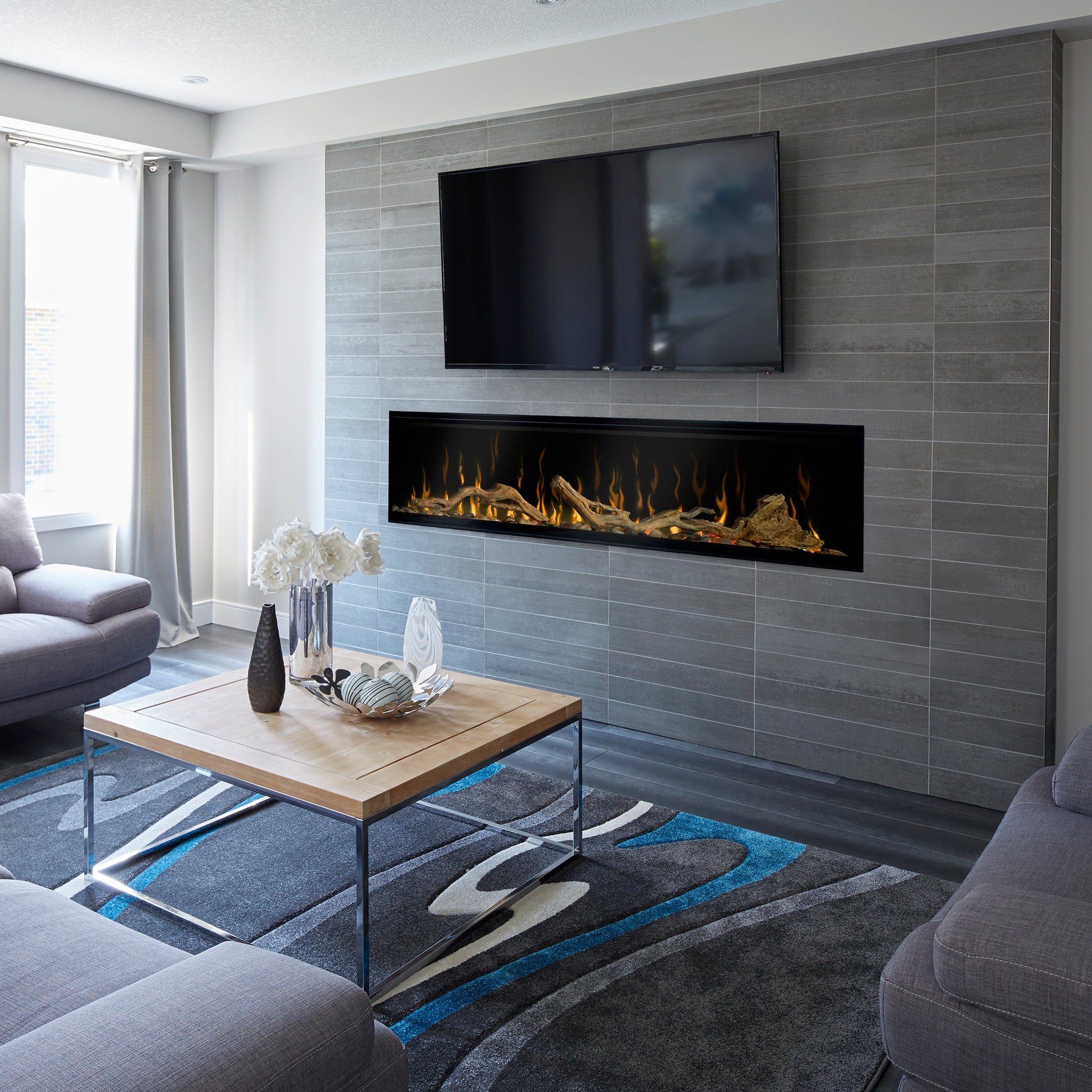 Dimplex Driftwood and River Rock Ember Bed for 74" Ignite XL / Evolve Fireplace