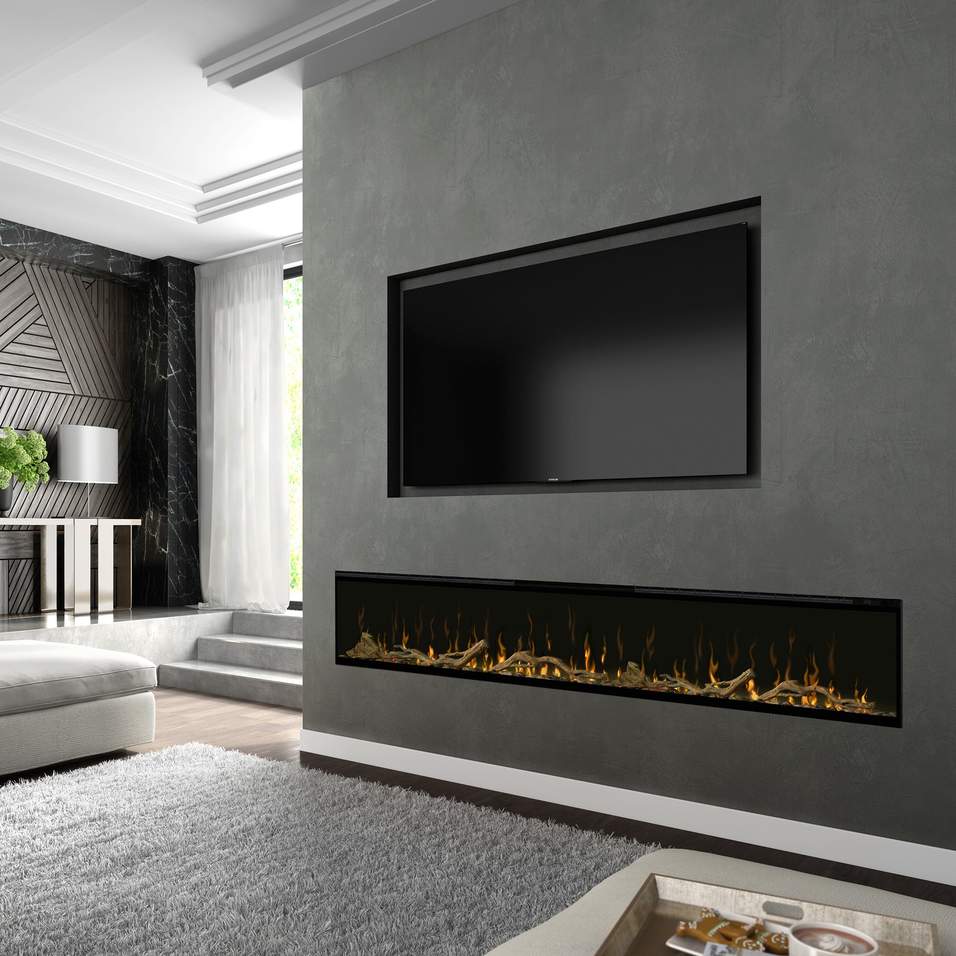 Dimplex Driftwood and River Rock Ember Bed for 74" Ignite XL / Evolve Fireplace