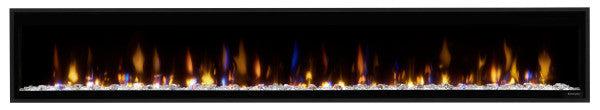 Dimplex Ignite Evolve 100" Built-in Linear Electric Fireplace With Tumbled Glass and Driftwood Media