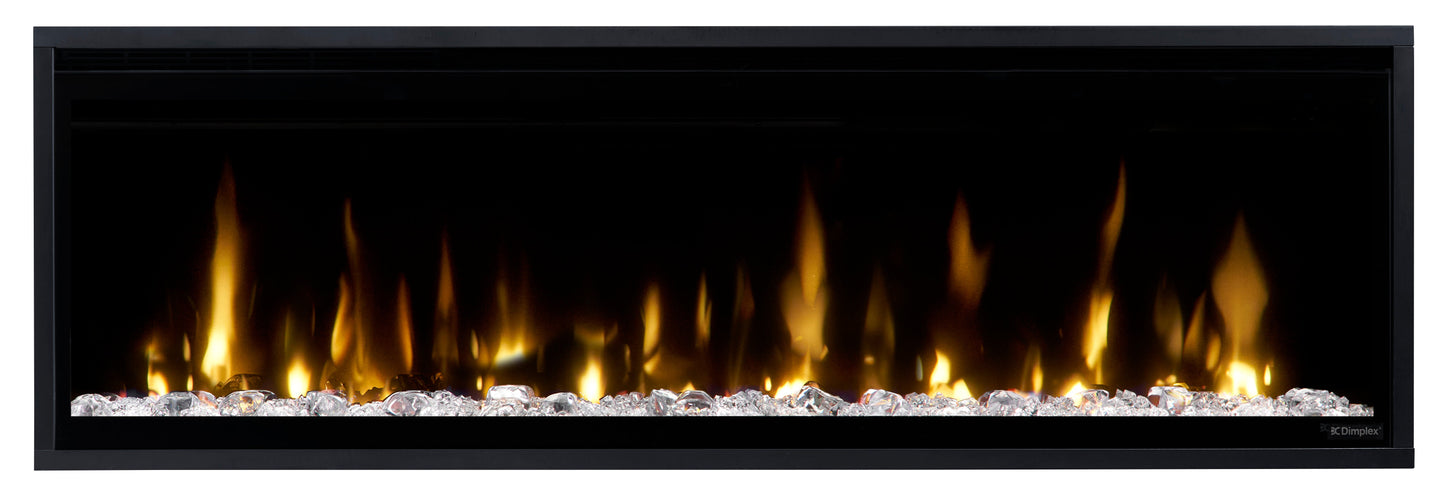 Dimplex Ignite Evolve 50" Built-in Linear Electric Fireplace With Tumbled Glass and Driftwood Media