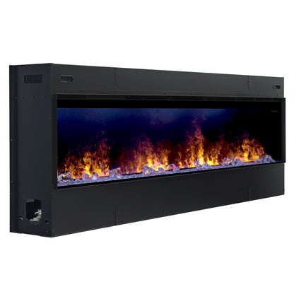 Dimplex Optimyst Linear 86" Electric Fireplace With Acrylic Ice and Driftwood Media