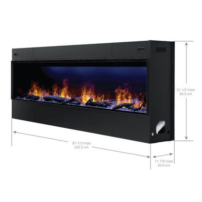 Dimplex Optimyst Linear 86" Electric Fireplace With Acrylic Ice and Driftwood Media