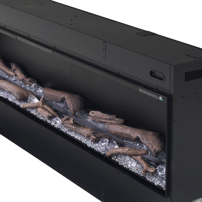 Dimplex Optimyst Linear 86" Electric Fireplace With Acrylic Ice and Driftwood Media