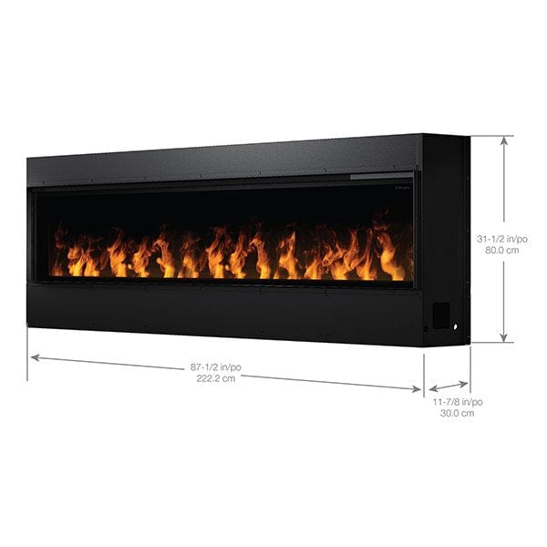 Dimplex Opti-Myst 86" Linear Electric Fireplace With Acrylic Ice and Driftwood Media