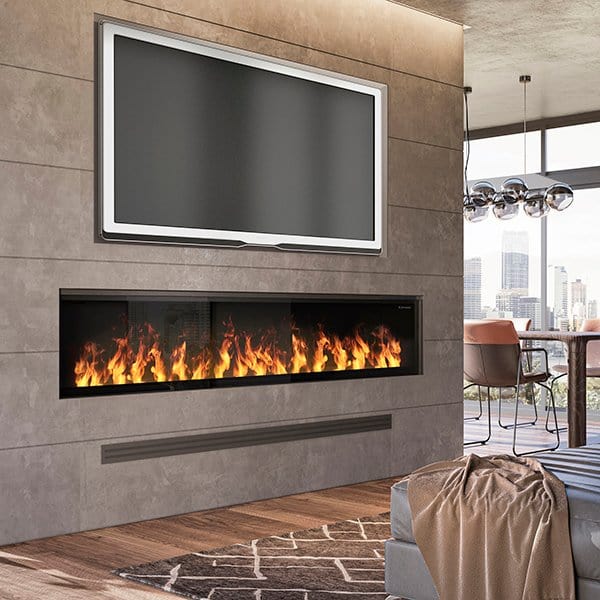 Dimplex Opti-Myst 86" Linear Electric Fireplace With Acrylic Ice and Driftwood Media