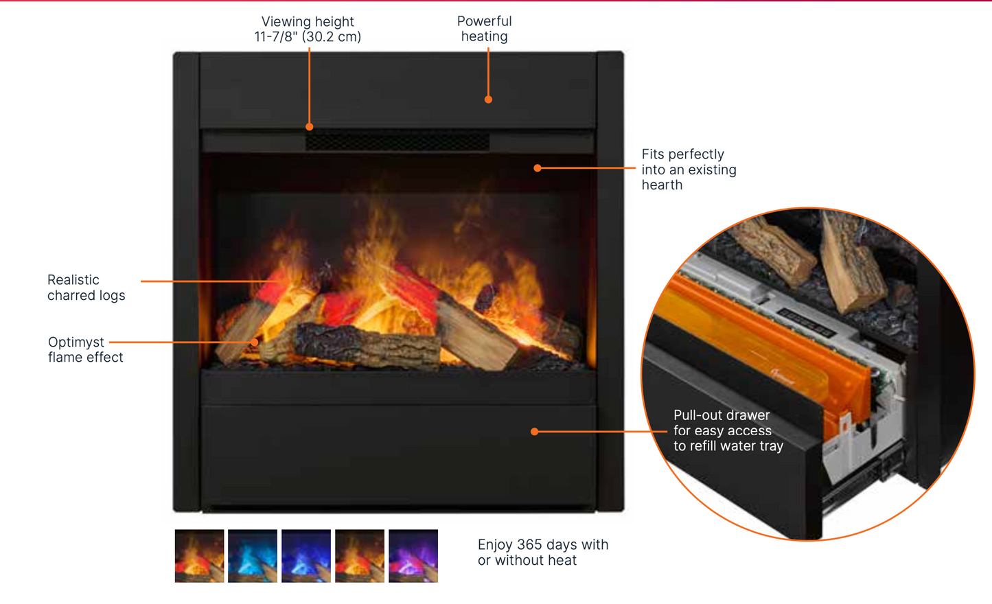 Dimplex Optimyst Revive 25" Water Vapor Electric Fireplace