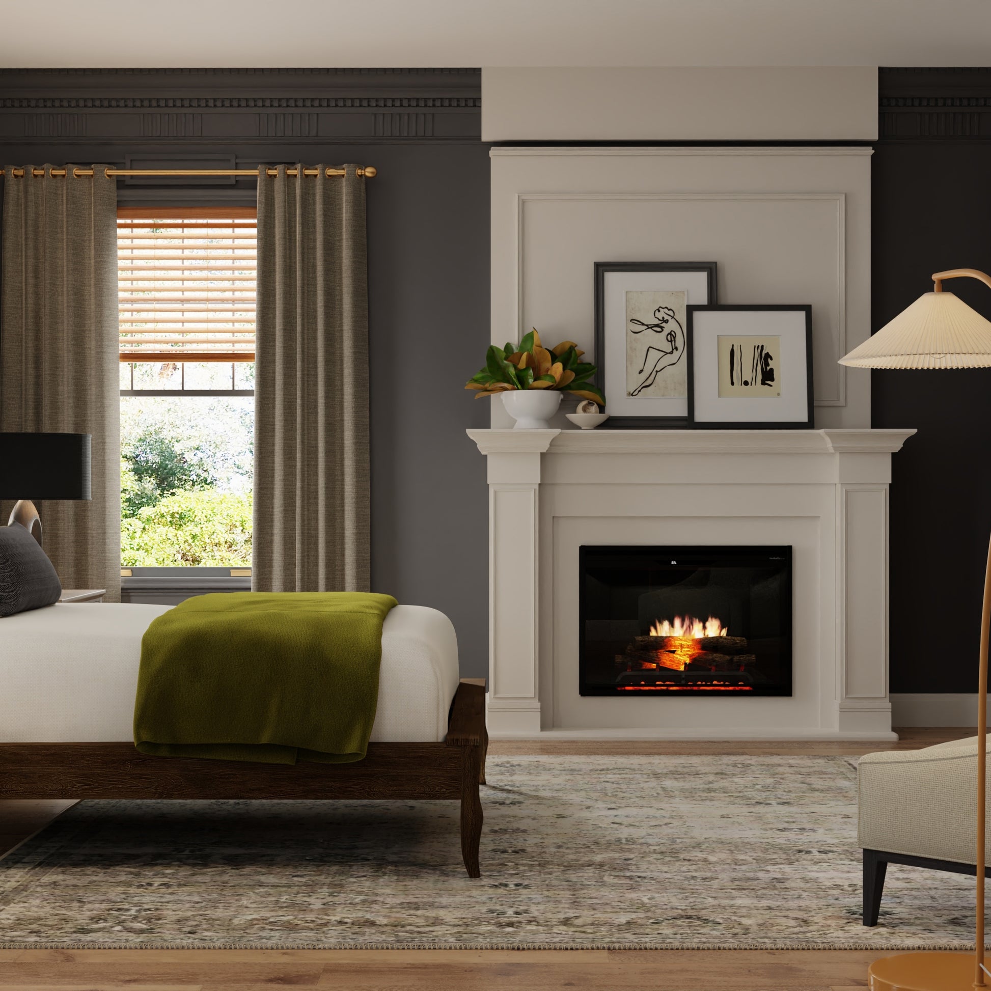 Dimplex Revillusion 24" Built-in Electric Firebox With Black Backer
