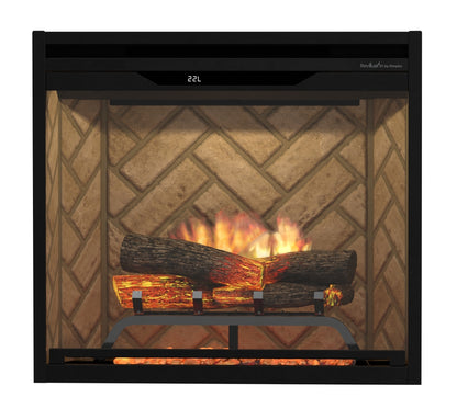 Dimplex Revillusion 24" Built-in Electric Firebox With Herringbone Backer