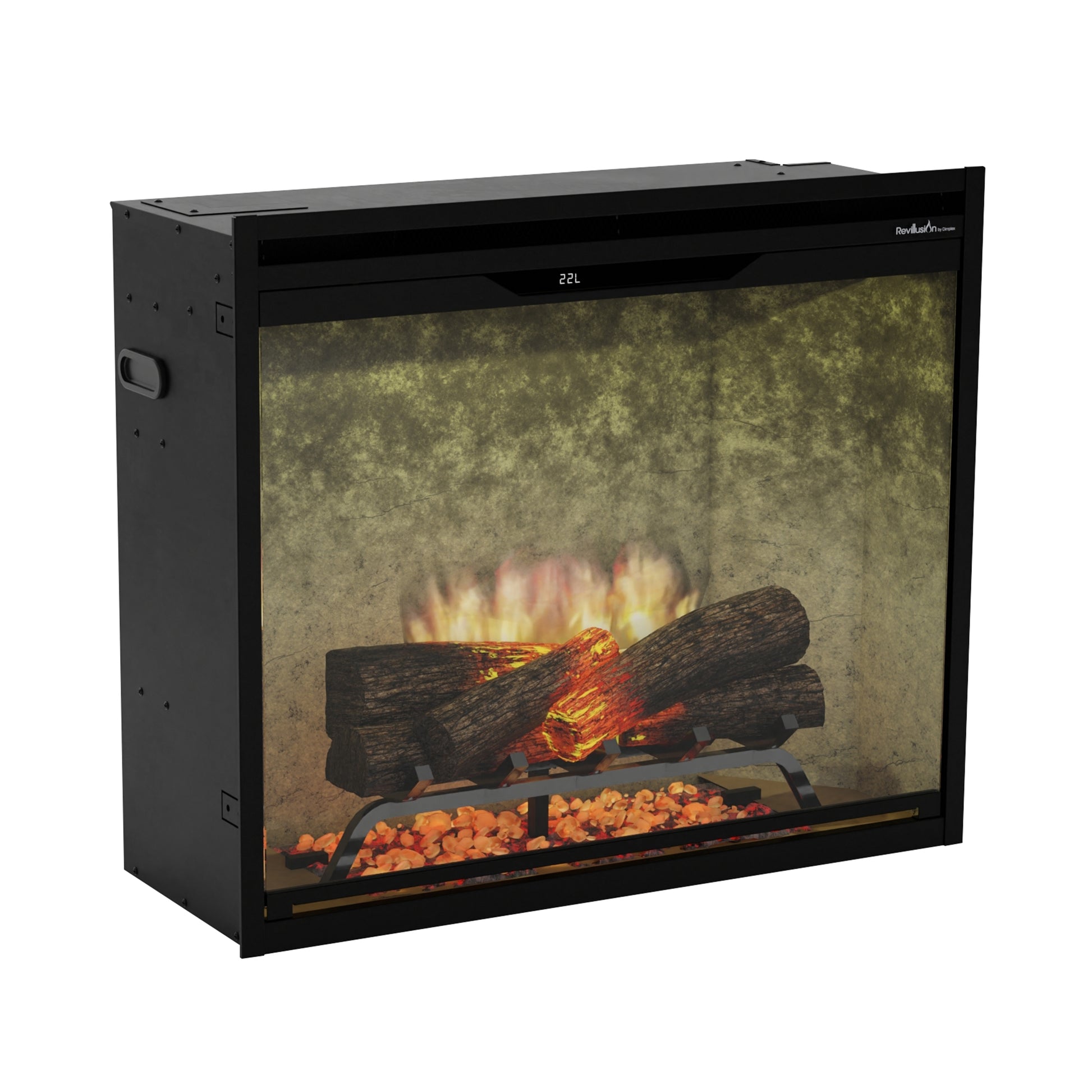 Dimplex Revillusion 30" Built-in Electric Firebox With Weathered Concrete Backer
