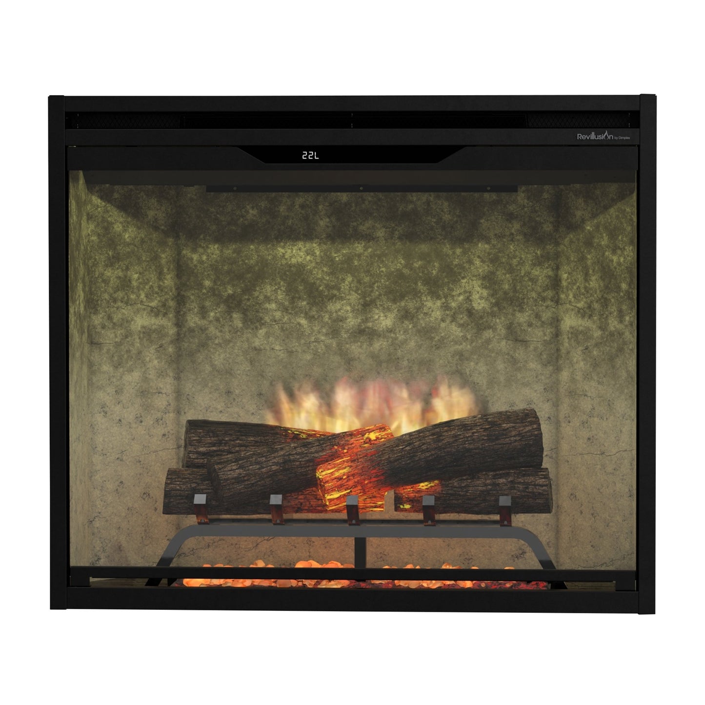 Dimplex Revillusion 30" Built-in Electric Firebox With Weathered Concrete Backer