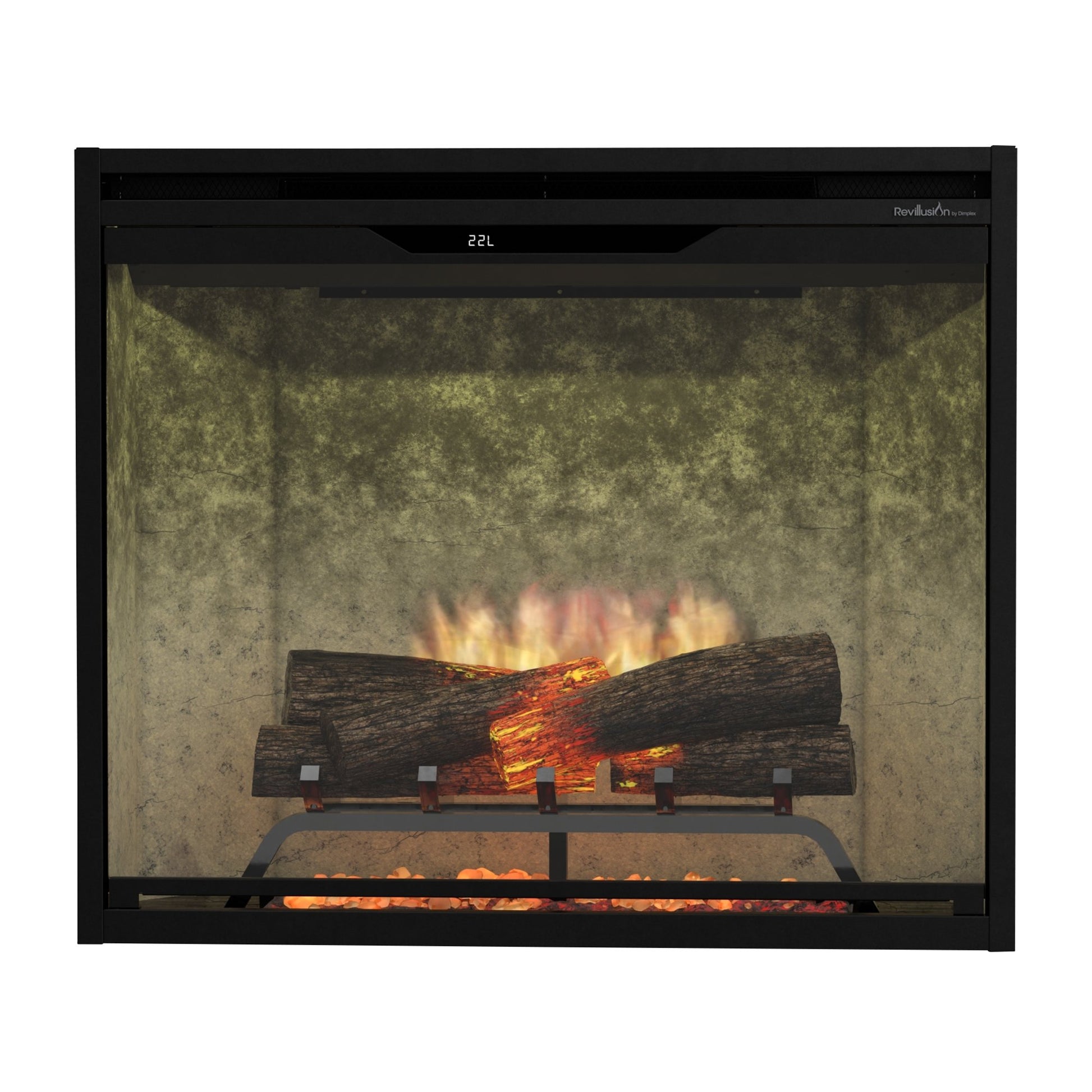 Dimplex Revillusion 30" Built-in Electric Firebox With Weathered Concrete Backer