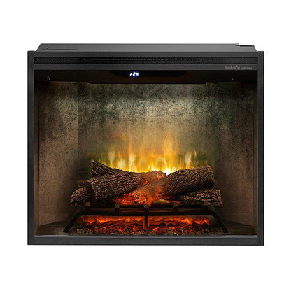 Dimplex Revillusion 30" Weathered Concrete Built-in Electric Firebox With Glass Pane and Plug Kit