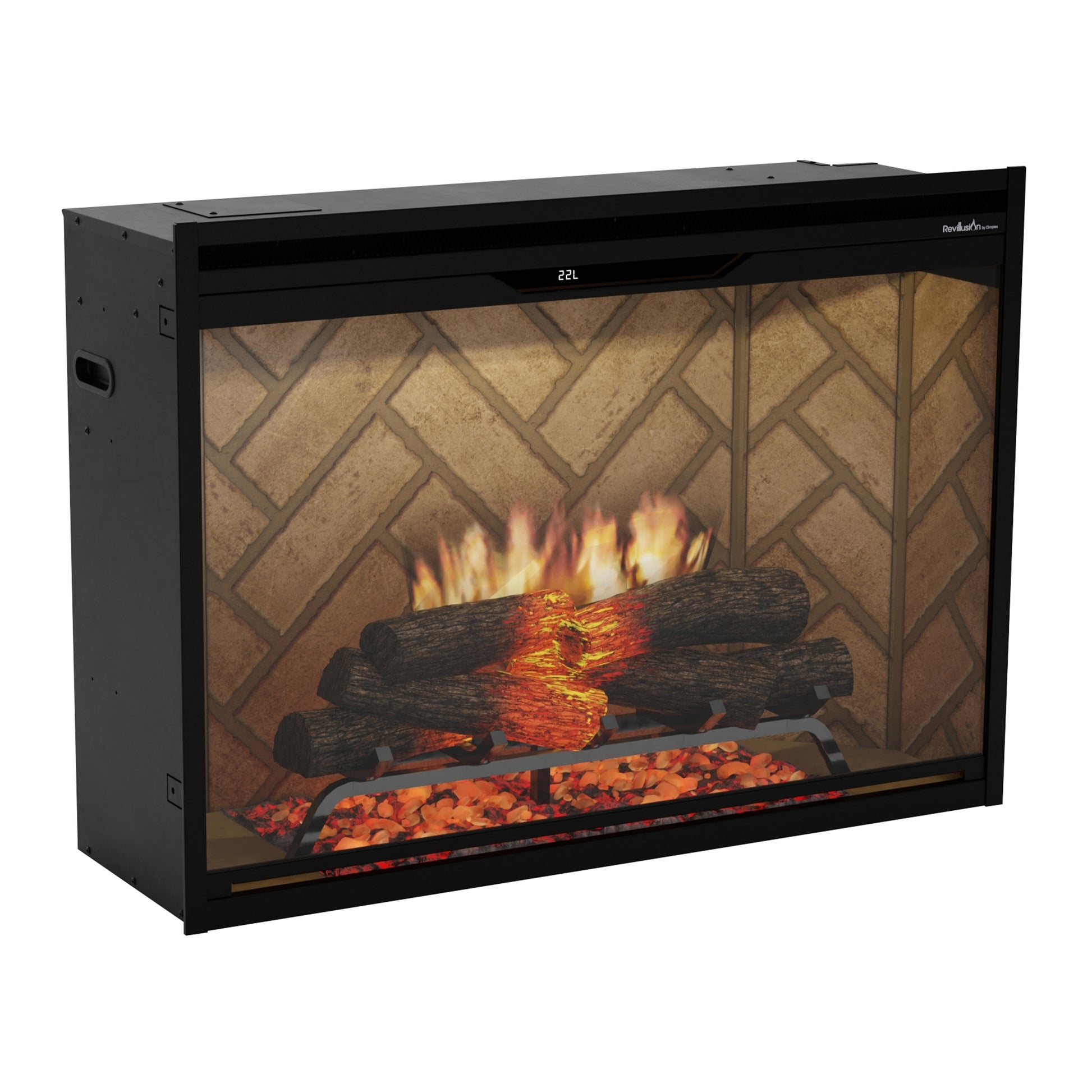 Dimplex Revillusion 36" Built-in Electric Firebox With Herringbone Backer