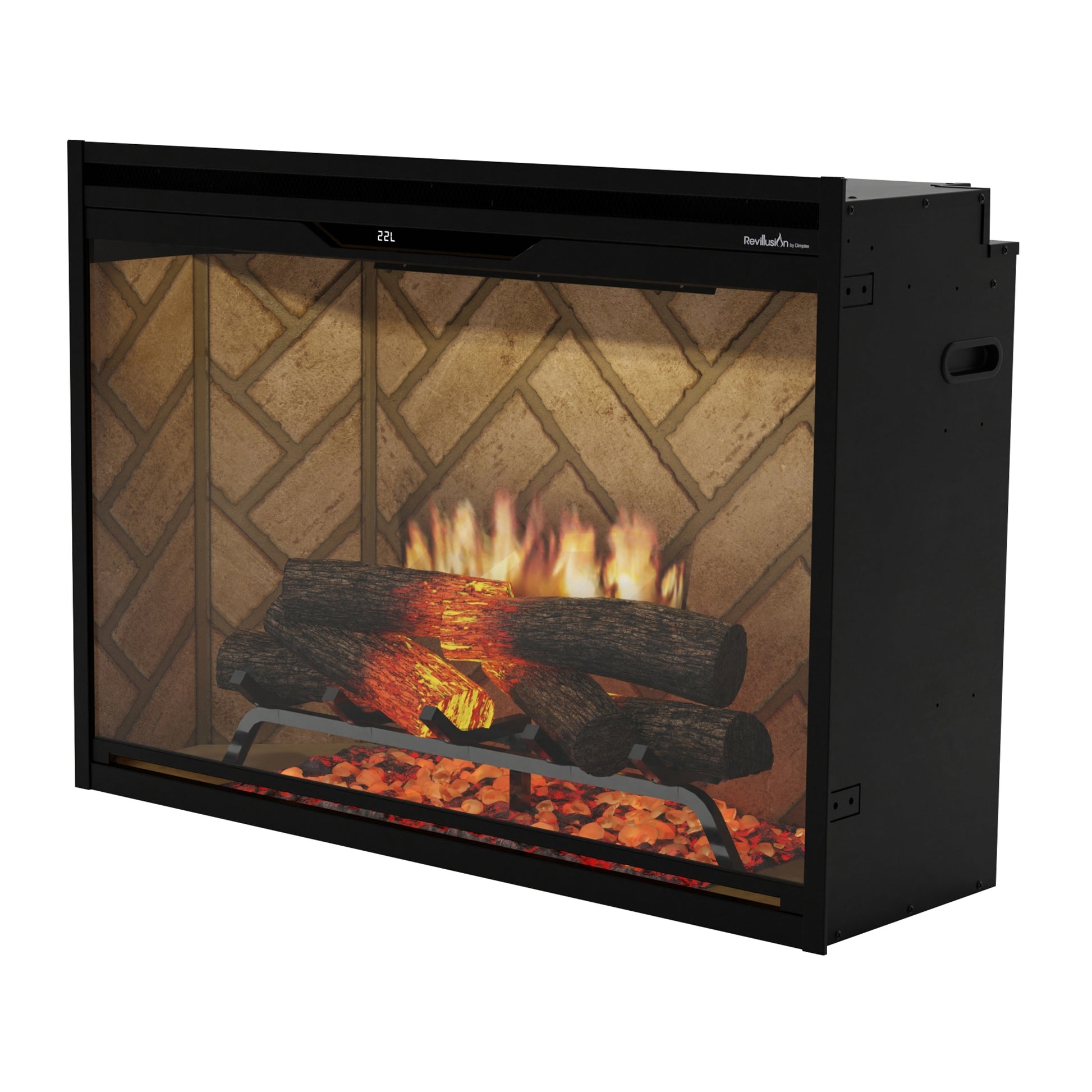 Dimplex Revillusion 36" Built-in Electric Firebox With Herringbone Backer