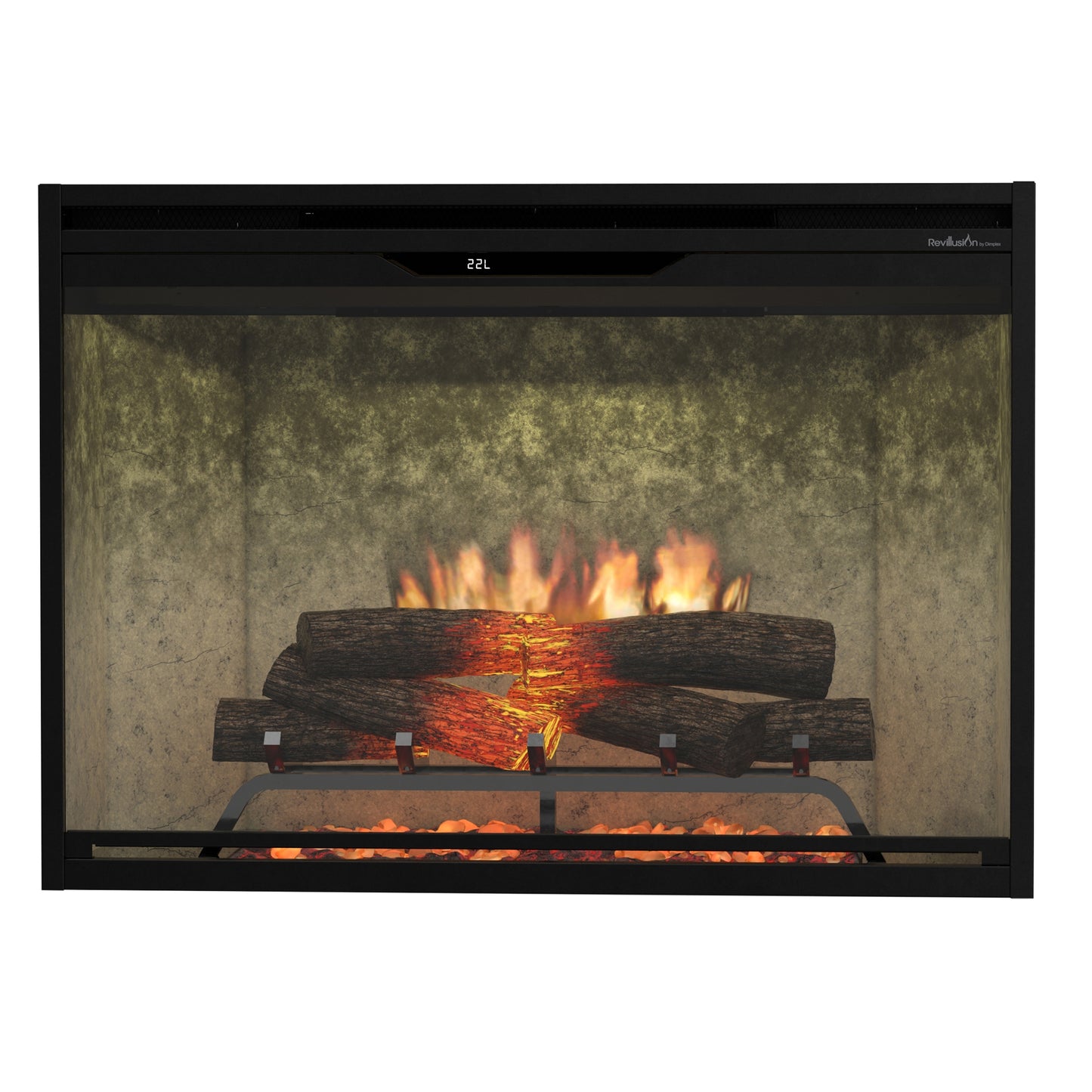 Dimplex Revillusion 36" Built-in Electric Firebox With Weathered Concrete Backer