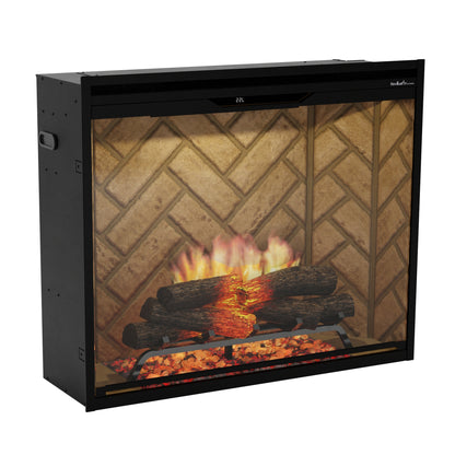 Dimplex Revillusion 36" Portrait Built-in Electric Firebox With Herringbone Backer