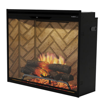 Dimplex Revillusion 36" Portrait Built-in Electric Firebox With Herringbone Backer