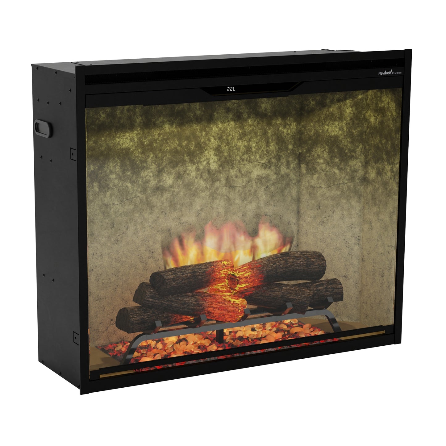 Dimplex Revillusion 36" Portrait Built-in Electric Firebox With Weathered Concrete Backer
