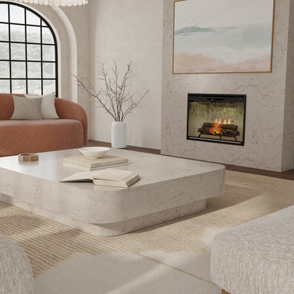 Dimplex Revillusion 36" Portrait Built-in Electric Firebox With Weathered Concrete Backer