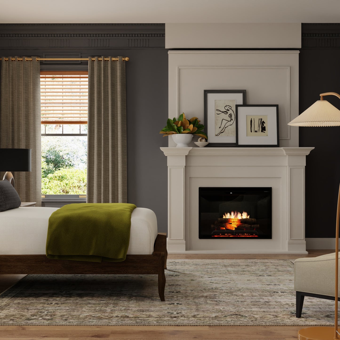 Dimplex Revillusion 42" Built-in Electric Firebox With Black Backer