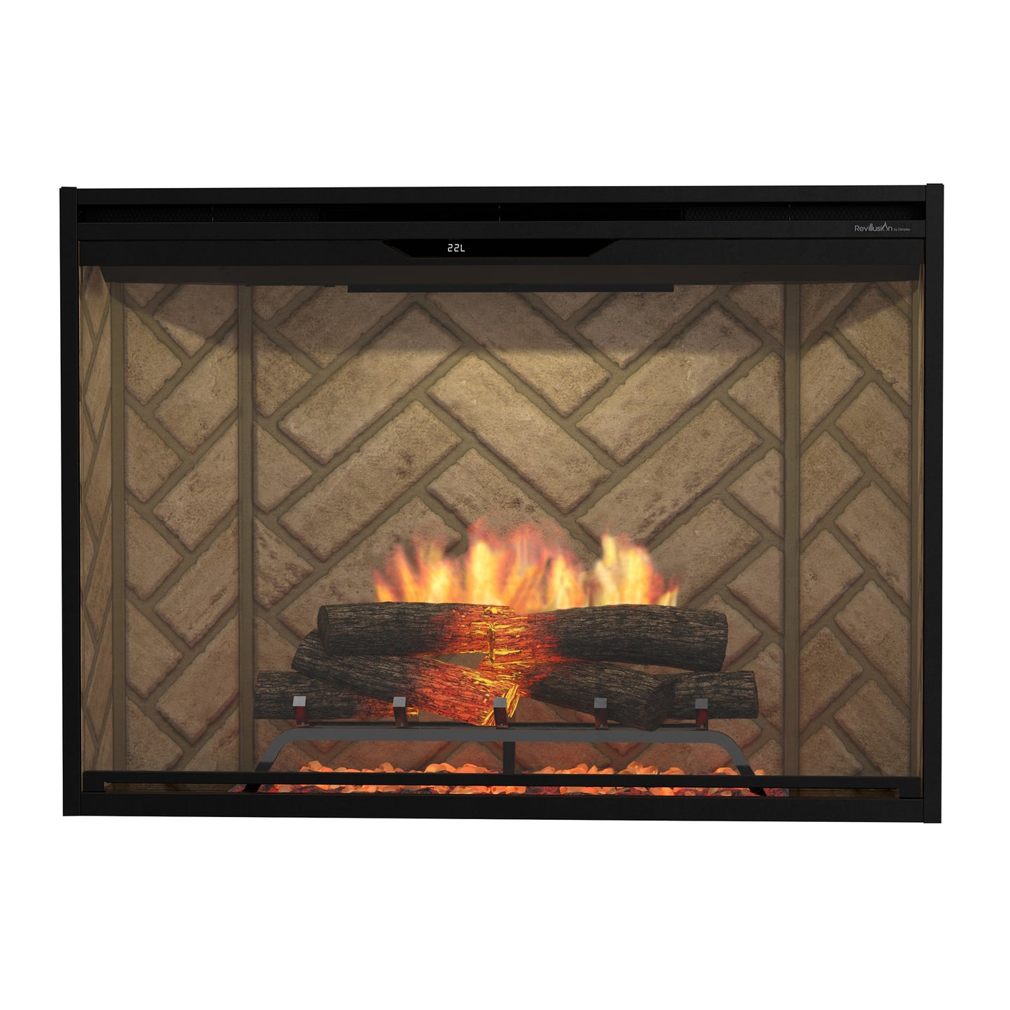 Dimplex Revillusion 42" Built-in Electric Firebox With Herringbone Backer