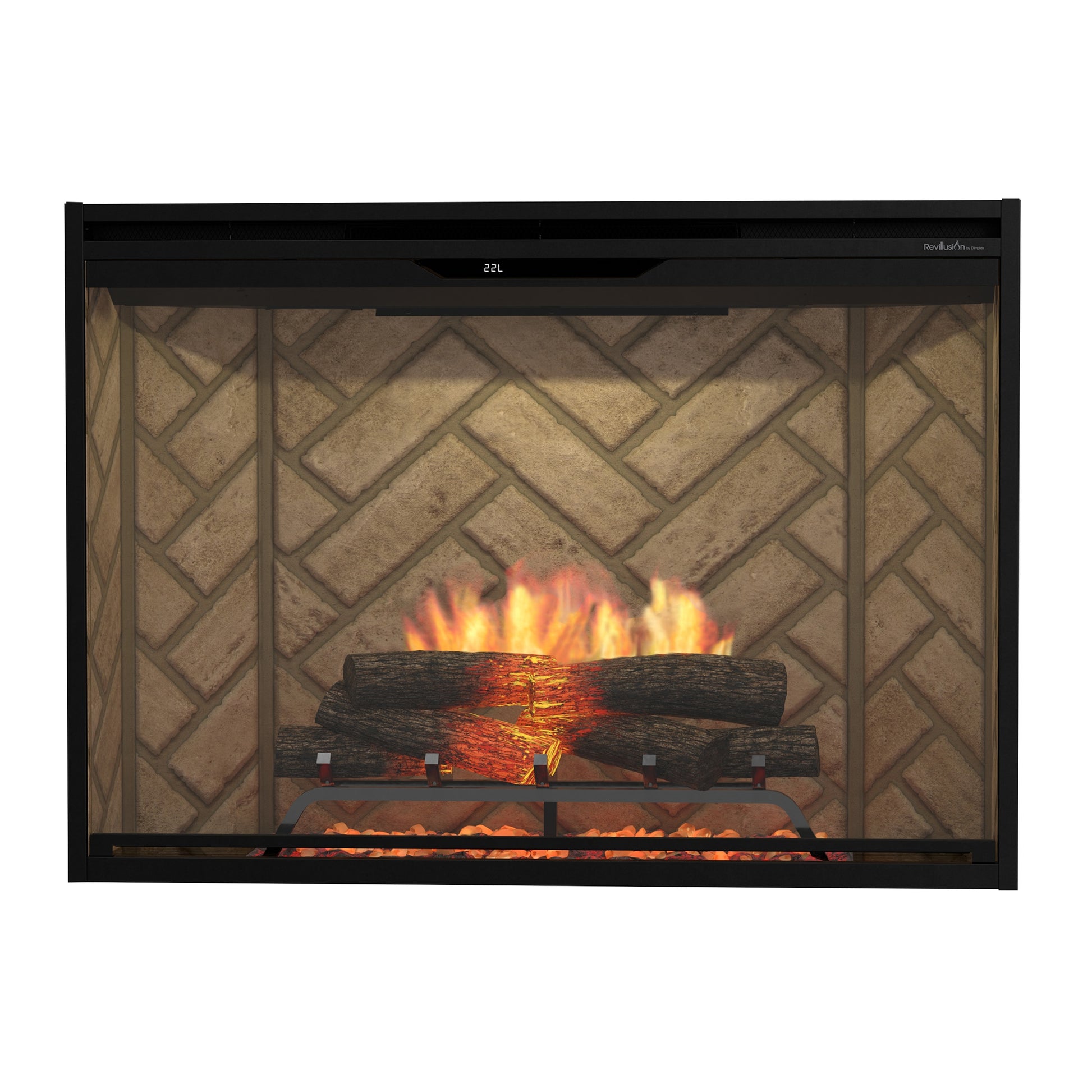 Dimplex Revillusion 42" Built-in Electric Firebox With Herringbone Backer