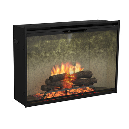 Dimplex Revillusion 42" Built-in Electric Firebox With Weathered Concrete Backer