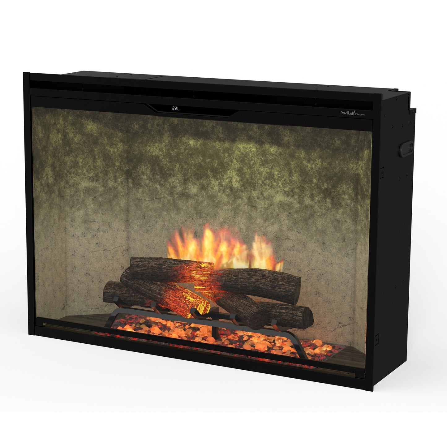 Dimplex Revillusion 42" Built-in Electric Firebox With Weathered Concrete Backer