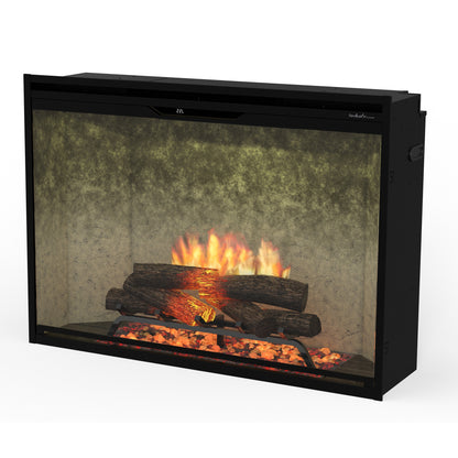 Dimplex Revillusion 42" Built-in Electric Firebox With Weathered Concrete Backer
